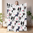 Adorable Fleece Dog Blanket – Soft, Cozy, Lightweight Flannel Throw for Couch, Bed & Living Room Decor, 75 × 100 cm