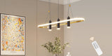 Modern Black & Gold 4-Light Pendant Lamp with Adjustable Design