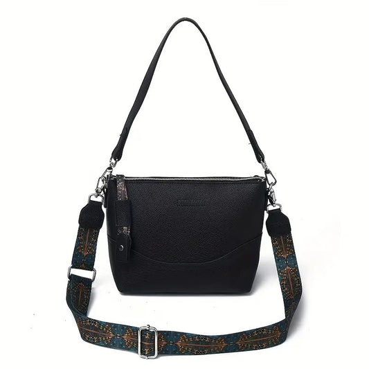 Women’s Elegant Ethnic Embroidery Shoulder Strap Bag 🌸 Large-Capacity Crossbody Purse w/ Zipper Closure – Travel, Work & Daily Use