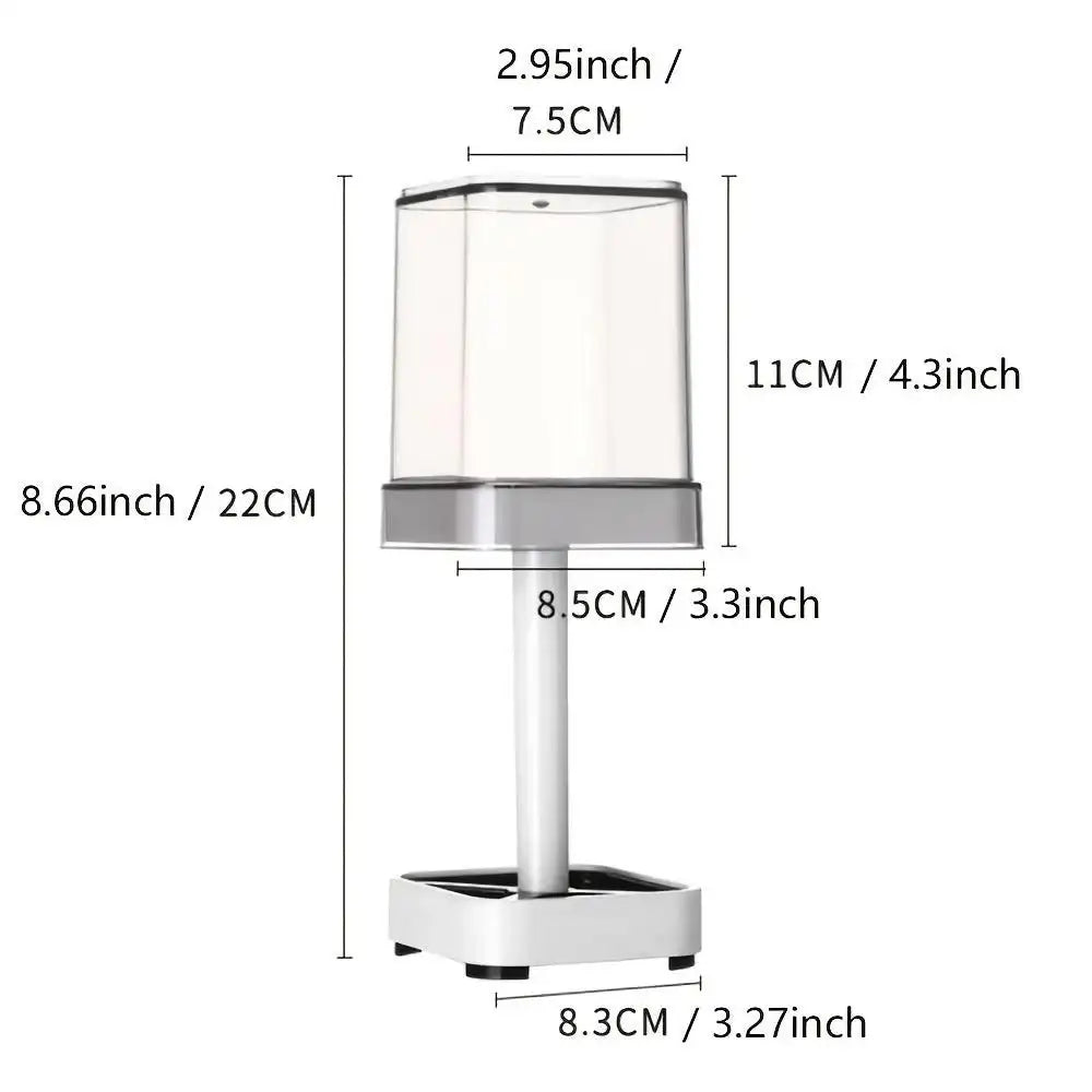 Toothbrush & Toothpaste Holder – 3-Slot Bathroom Organizer with Cup & Cover - PulinGO