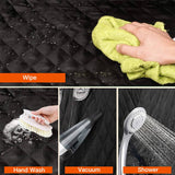 Dog Car Seat Cover – Waterproof & Scratchproof Rear Seat Protector with Dog Seat Belt for Cars, Trucks & SUVs
