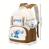 Disney Stitch Large-Capacity Laptop Backpack – Adjustable Straps, Travel & College Bag for Teens & Adults