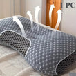 2-Piece Soft Knitted Massage Neck Pillow Set – Adjustable Ergonomic Orthopedic Support with Removable Cover 💤