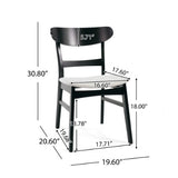 Dining Chair Set of 2 – Modern Upholstered Side Chairs with Solid Wood Legs & Padded Seat