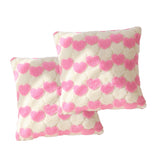 Heart Cute Valentine's Throw Pillow Covers – 18"×18" Soft Square Cushion Cases (Set of 2)