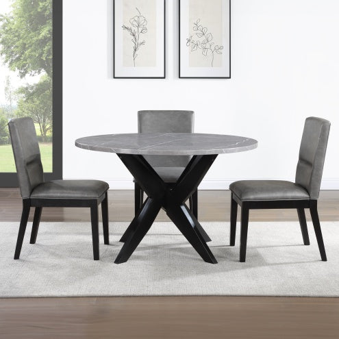 Amy 5-Piece Kitchen & Dining Table Set for 4 (Gray)