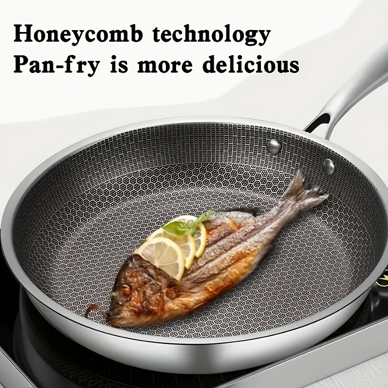 Honeycomb Stainless Steel Non-Stick Frying Pan – 10 in Skillet (1-Piece)