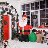6 Ft Lighted Christmas Inflatable Decoration – Inflatable Santa Claus with Large Gift Bag, Funny Blow-Up Yard Decor with Built-in LED Lights