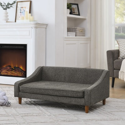 Durable Elevated Dog Sofa Bed – Modern Irregular Armrest Design with Soft Cushion for Comfortable Pet Lounging