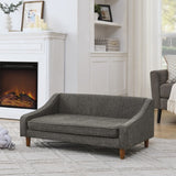 Durable Elevated Dog Sofa Bed – Modern Irregular Armrest Design with Soft Cushion for Comfortable Pet Lounging