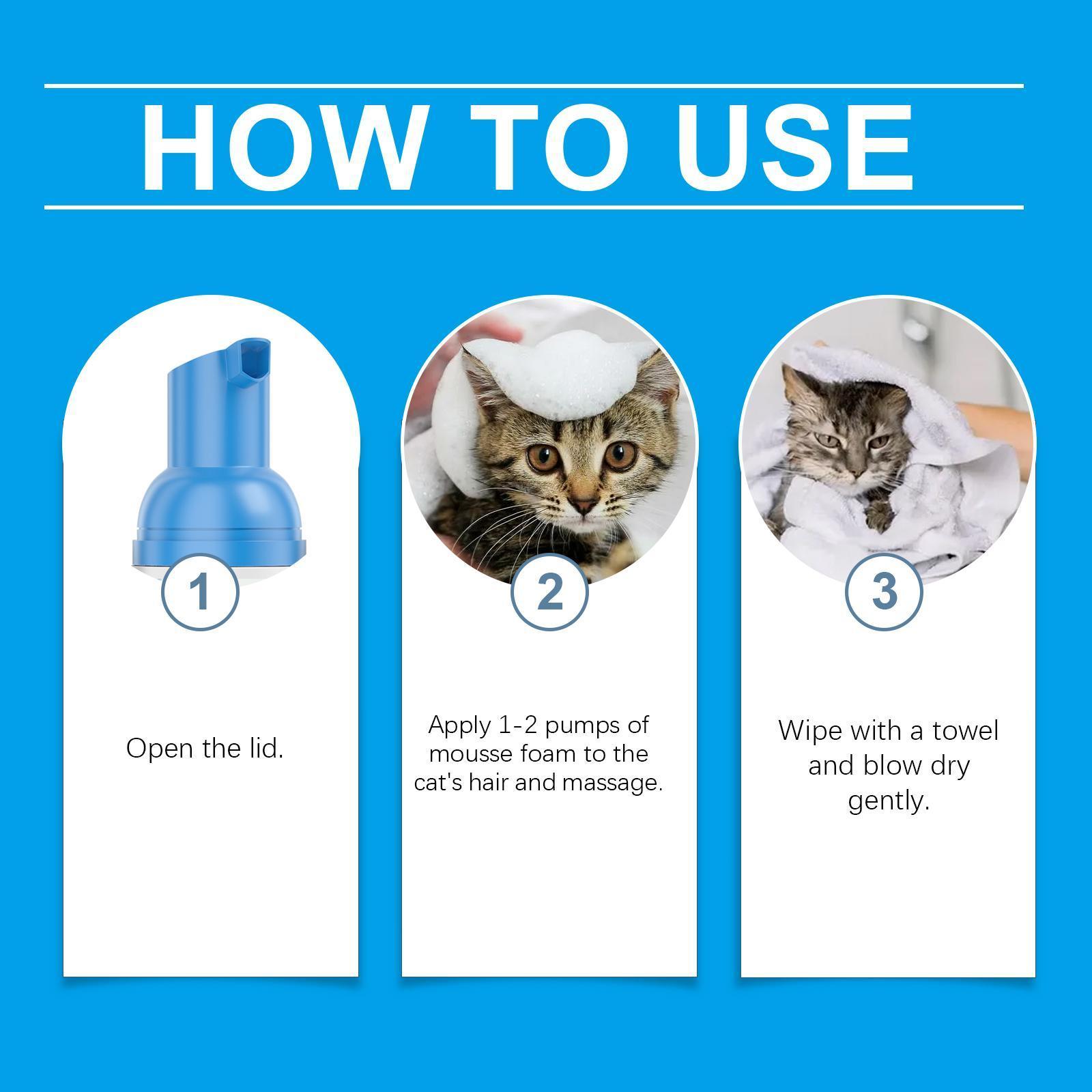 Yegbong Cat Cleaning Mousse – Gentle, Non-Irritating Foam for Quick, Waterless Pet Hygiene