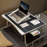 Foldable Laptop Desk for Bed or Couch – Work-from-Bed Table with Cup Holder, Drawer & Adjustable Legs