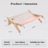 Adjustable 2-in-1 Cat Window Perch Sunbathing Seat – Pink, Holds 40 lbs