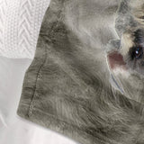 Schnauzer Flannel Blanket – Super-Soft Cozy Puppy Dog Throw for Couch, Bed & Office, 75 × 100 cm