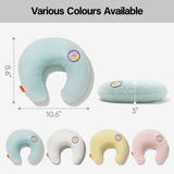 MewooFun U-Shaped Orthopedic Pet Pillow – Fluffy Support Cushion for Cats & Puppies, Joint Relief & Better Sleep (Blue)
