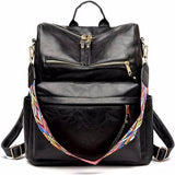PU Leather Backpack for Women – Stylish Casual Daypack, Travel & School Bag with Multi-Pockets
