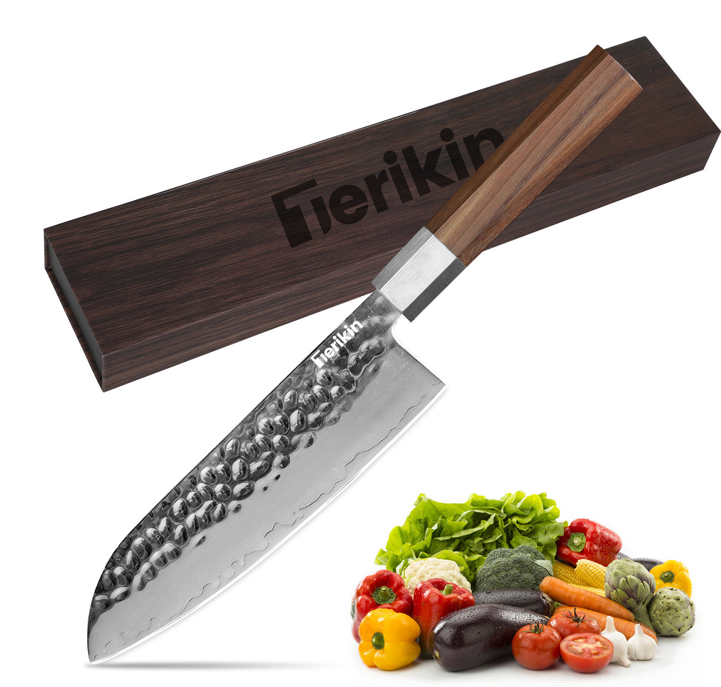 8-Inch Japanese Chef Knife – Ultra-Sharp VG-10 Clad Blade with Sheath Case