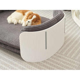 Scandinavian Style Cat Couch Bed – Indoor Pet Sofa with Elevated Design, Removable Mattress Cover & Modern White/Grey Finish