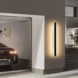 [2pcs Dimmable Wall Light] 1pc/2pcs Dimmable Modern Outdoor Wall Light | 10%-100% Dimmable Outdoor Wall Sconce with Remote Control | 3000k-6000k Black Outdoor Exterior Lights Linear Long Porch Lights - PulinGO