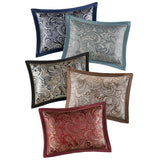 12-Piece Comforter Set with Cotton Bed Sheets – Full Size, Includes Comforter, Bed Skirt, Euro & Standard Shams, Cotton Sheets & Decorative Pillows, Blue & Brown Paisley Pattern