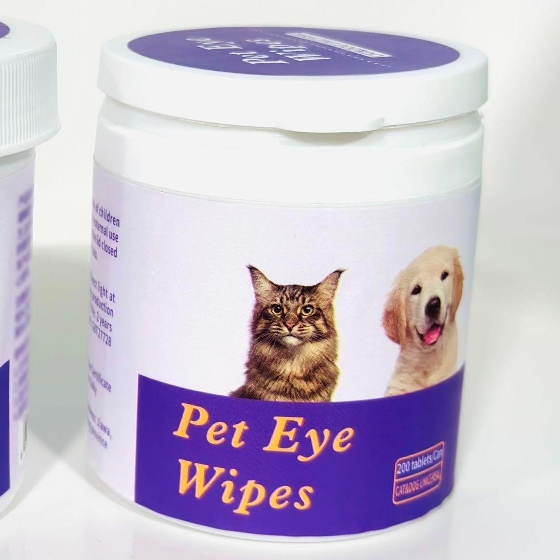 Pet Eye Wipes – 200 Count Gentle Tear Stain Removing Wipes for Dogs & Cats, Safe Daily Eye Cleaning Pads