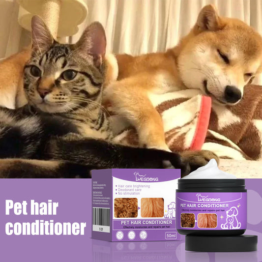 Pet Hair Care Cream – Anti-Tangle & Softening Formula for Fluffy, Smooth Fur Without Static