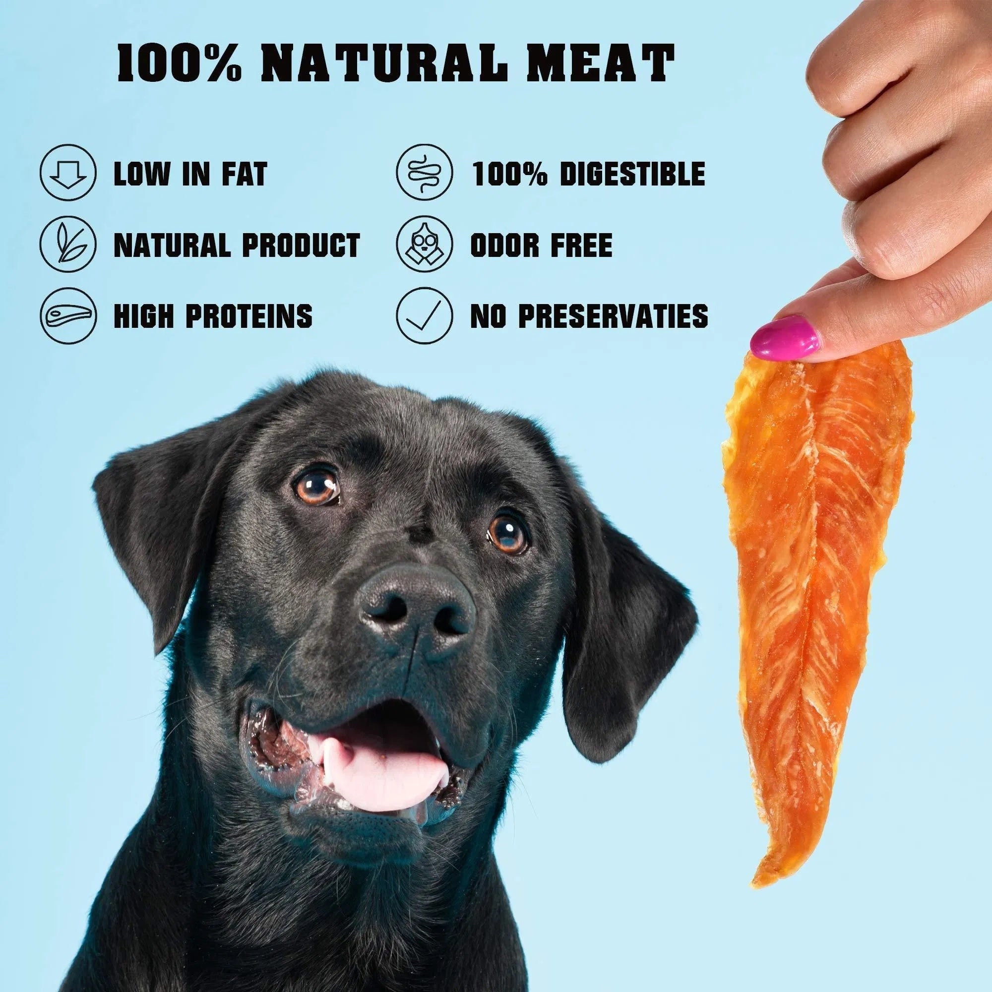 Chicken Jerky Dog Treats – 1.5 lb Human-Grade Grain-Free Organic High-Protein Natural Chews for Training