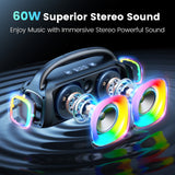 High-Power Bluetooth Party Speaker with Dual Microphones