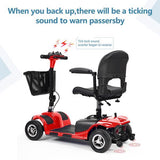 4-Wheel Electric Mobility Scooter - Portable Travel Scooter for Seniors & Adults