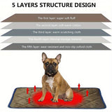 Dog & Cat Thermal Bed Mat – Extra Warm Self-Heating Pet Pad with Non-Slip Bottom, Washable Crate Pad for Indoor & Outdoor Use