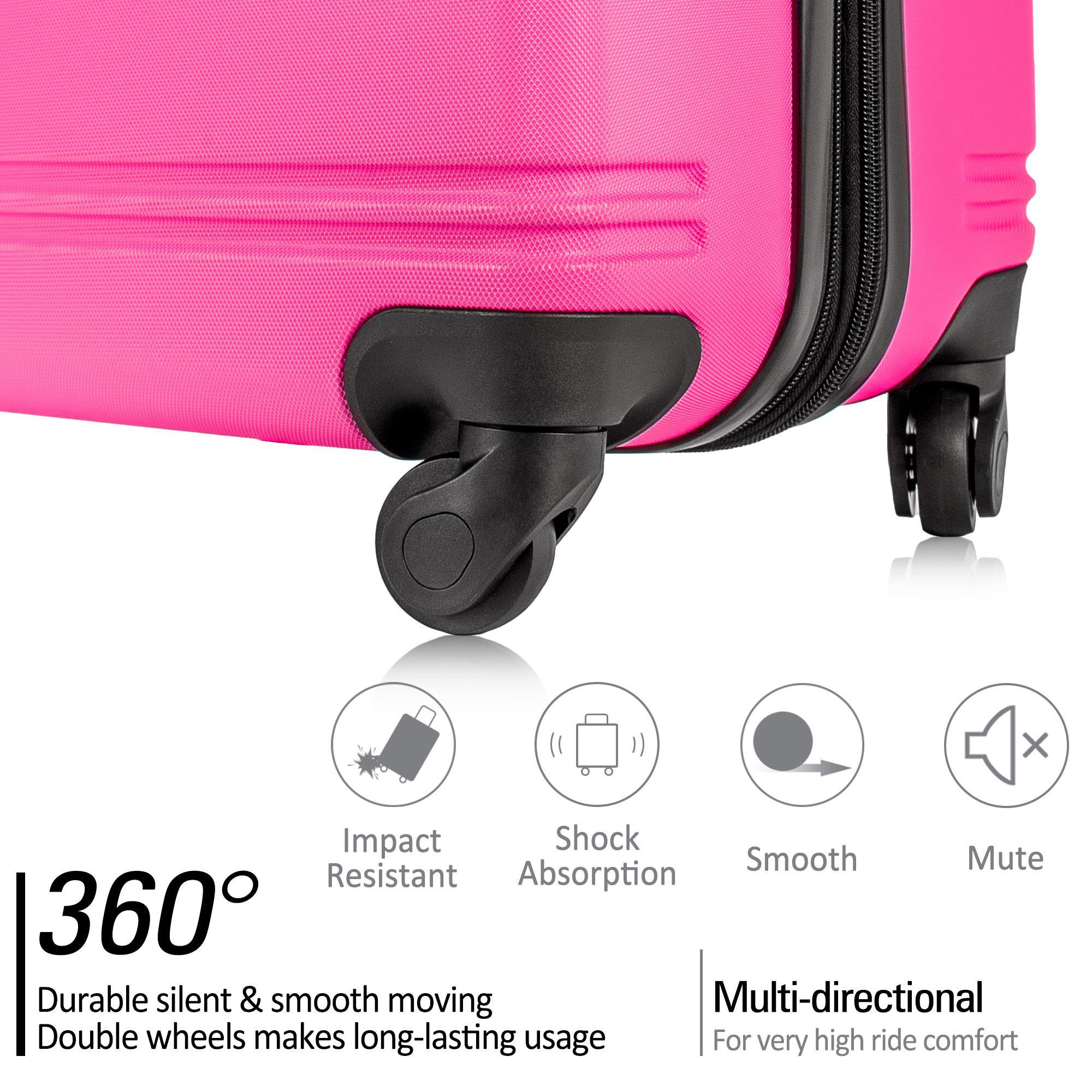 3-Piece Hard Shell Suitcase Set with TSA Locks & 360° Spinner Wheels – 20", 24", 28"