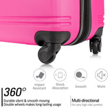 3-Piece Hard Shell Suitcase Set with TSA Locks & 360° Spinner Wheels – 20", 24", 28"