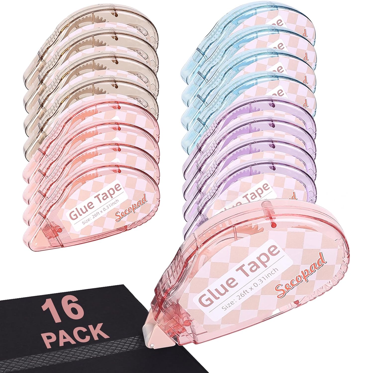 4-Pack Double-Sided Adhesive Tape Rollers