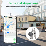 Apple Find My Bluetooth Tracker 4-Pack, Smart Key Finder and Luggage Locator with IP67 Waterproof and Replaceable Battery