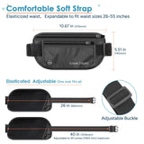 Travel Inspira Hidden RFID Money Belt – Secure Anti-Theft Passport & Card Wallet (Black Edition)