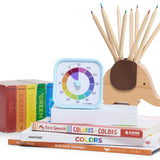 Time Timer MOD Home Edition Rainbow Wheel Visual Timer, 60-Minute Silent Countdown with 5-Minute Color Segments for Kids, Students & Home Focus