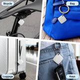 Smart Bluetooth Tracker Tag Compatible with Apple Find My & Google Find Hub, Waterproof Item Locator with Sound Alert – White
