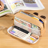 Brown Capybara 3-Compartment Pencil Case