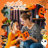 10Ft Halloween String Lights – 30 LED White, Yellow & Purple Pumpkin, Bat & Ghost Lights, Battery Operated