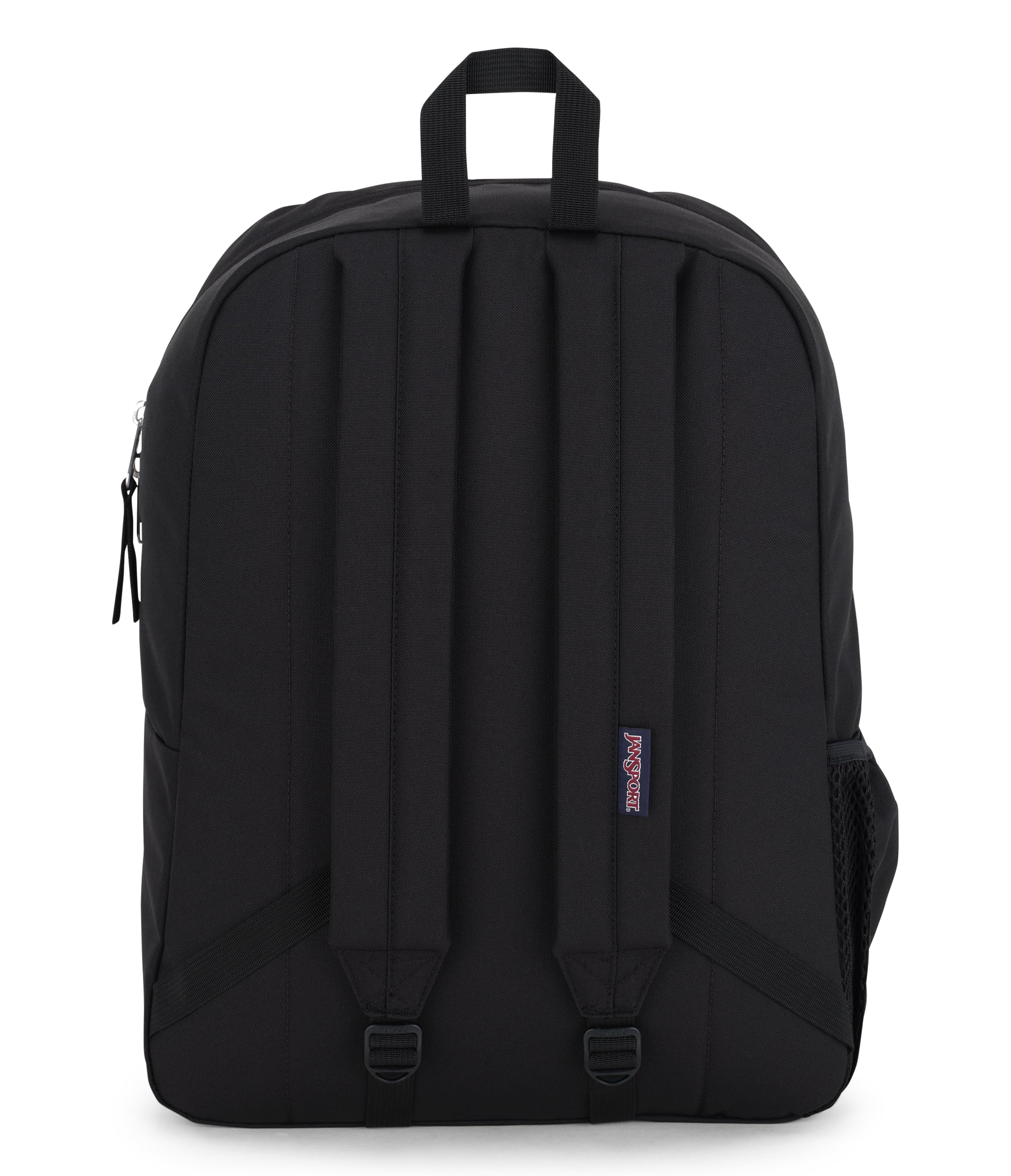 JanSport Cross Town Backpack – Classic Everyday Backpack with Front Organizer & Bottle Pocket (Black)