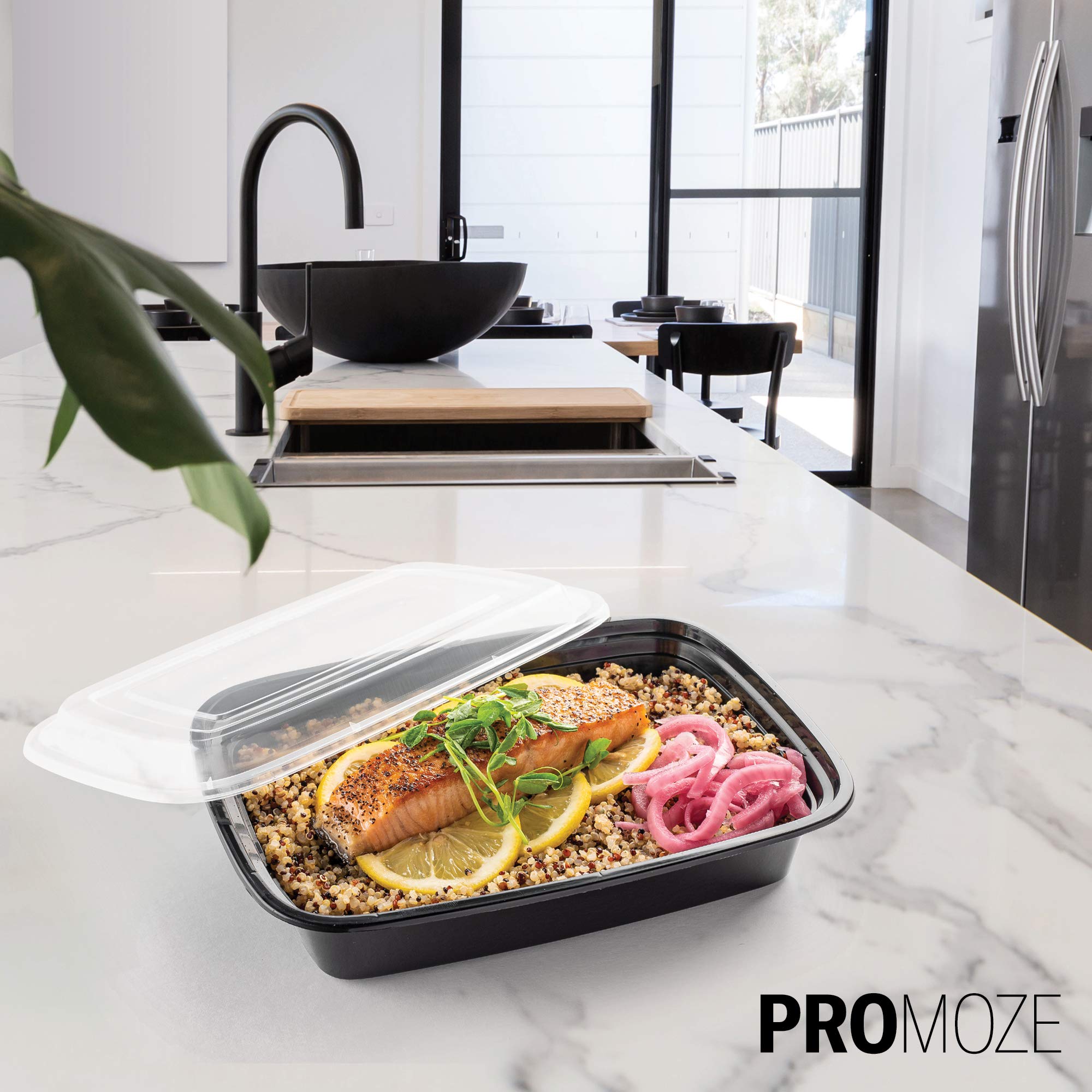 Single-Compartment Meal Prep Containers – 50 Pack Leak-Proof To-Go Food Storage Boxes