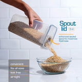 Airtight Pantry Storage Containers Set – 14 Piece Stackable Canisters with Pour Spout Lids, Labels & Scoop