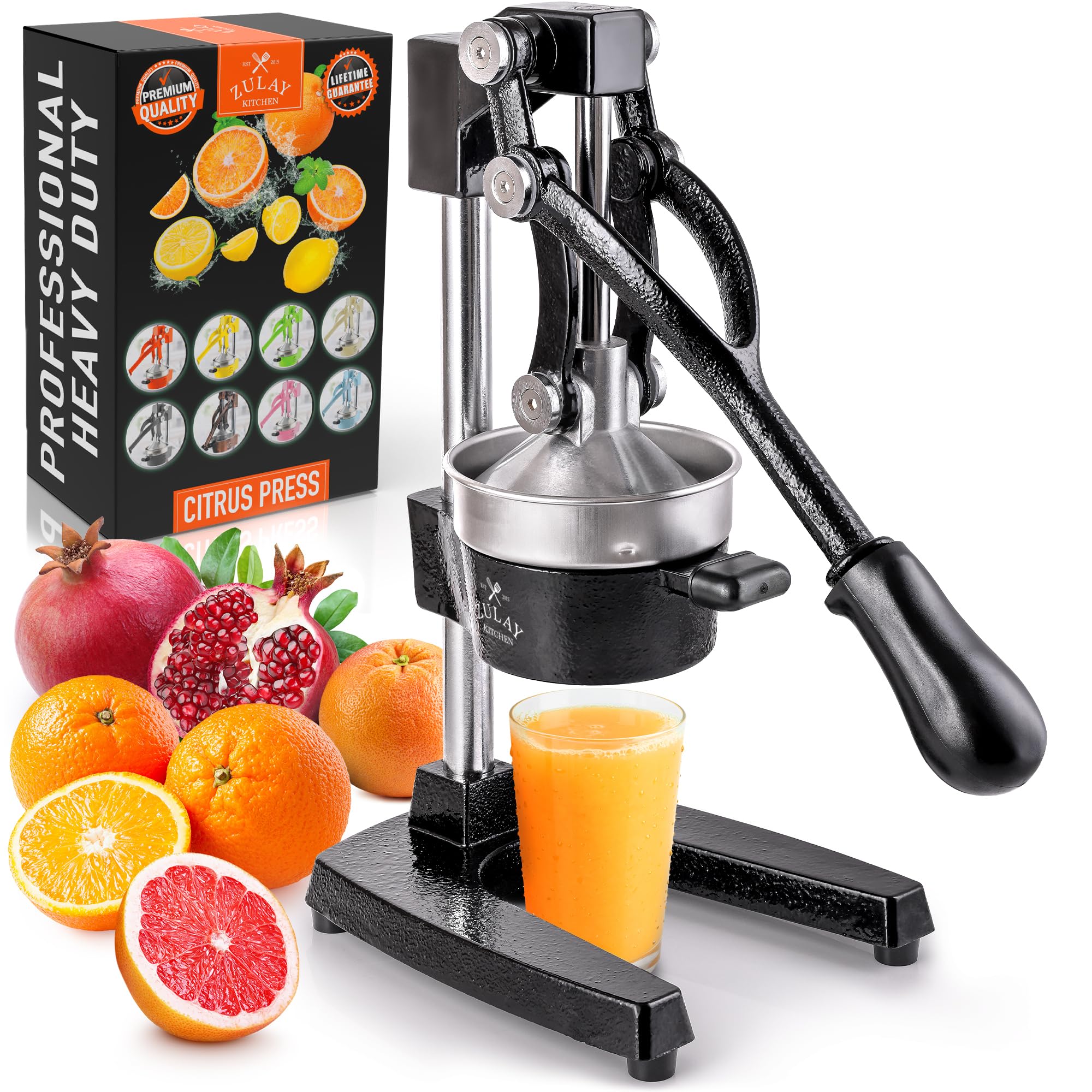 Heavy-Duty Manual Citrus Juicer – Cast Iron Lemon & Lime Squeezer with Stable Base