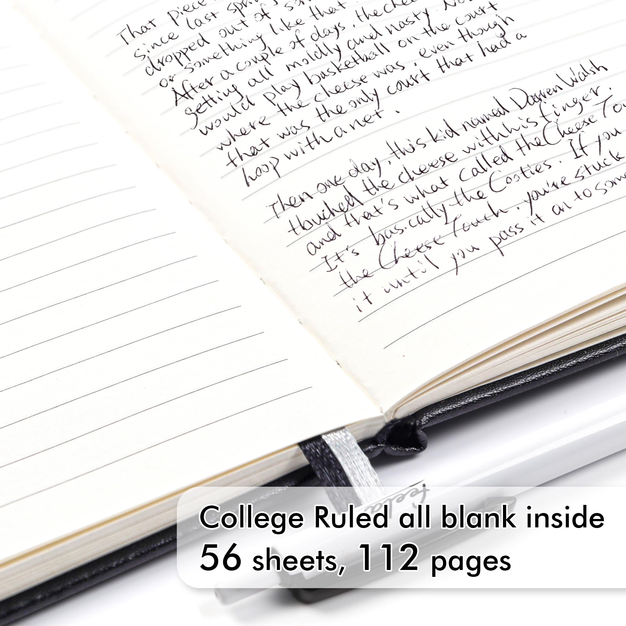 Feela A6 College Ruled Notebook Set – 15 Pocket Journals with 15 Black Retractable Pens (Black, Navy & Dark Green)
