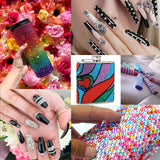 12-Color Rhinestone Nail Art Kit with AB & Clear Gems – 4500+ Crystals, Glue, Tweezer & Picker Pencil Set