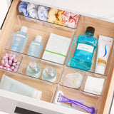25-Piece Clear Drawer Organizer Trays Set – Non-Slip Stackable Storage Bins for Home, Office & Vanity