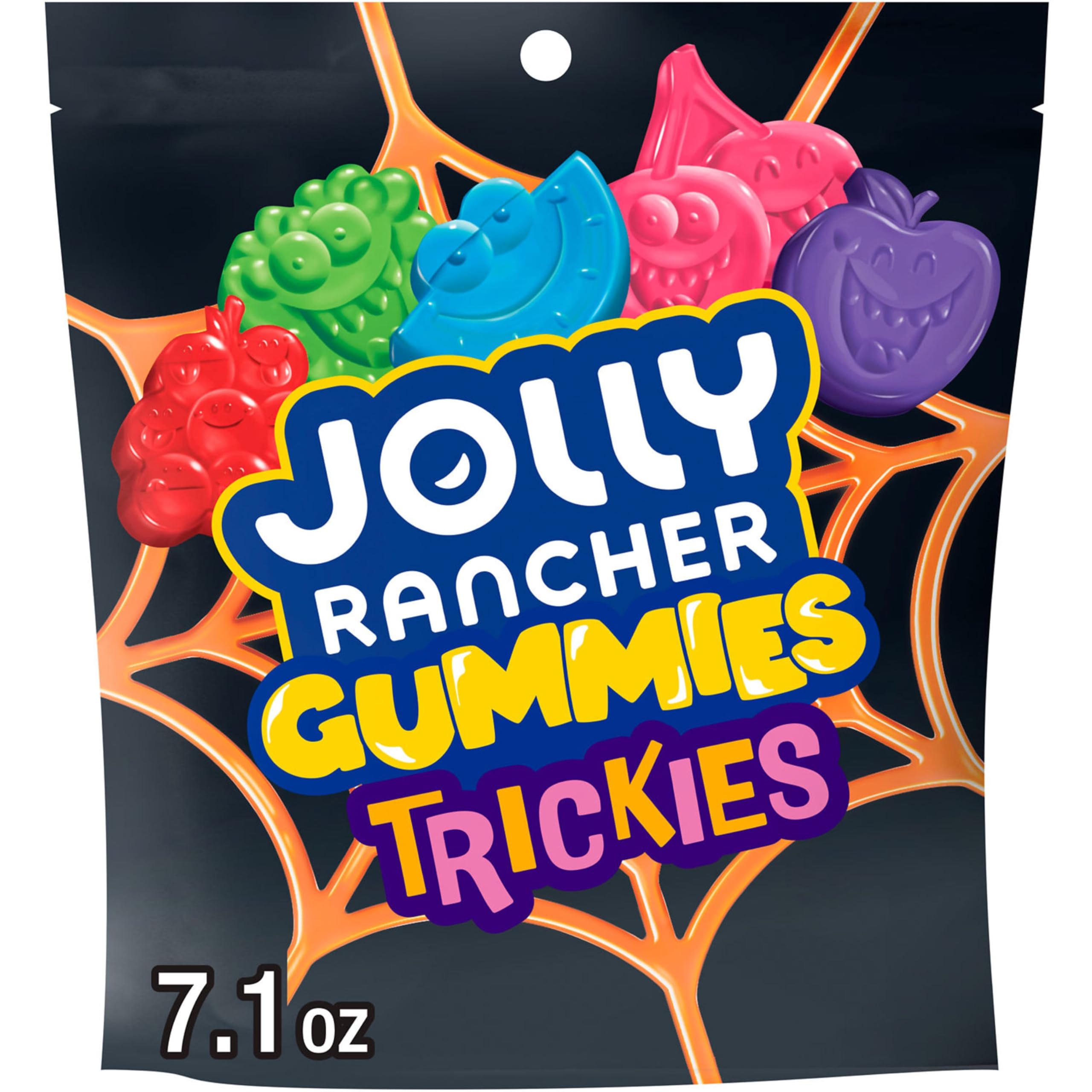 JOLLY RANCHER TRICKIES Gummies – Assorted Fruit Flavored Candy, 7.1 oz Resealable Bag