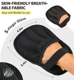 Electrostatic Pet Hair Remover Glove with Five-Finger Design, Reusable Fur Cleaning Mitt for Furniture, Clothing, Carpets, and Car Interiors