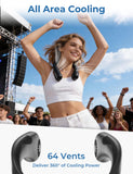 Rechargeable Bladeless Neck Fan – 360° Wearable Cooling Fan with 3 Speeds & 5000mAh Battery