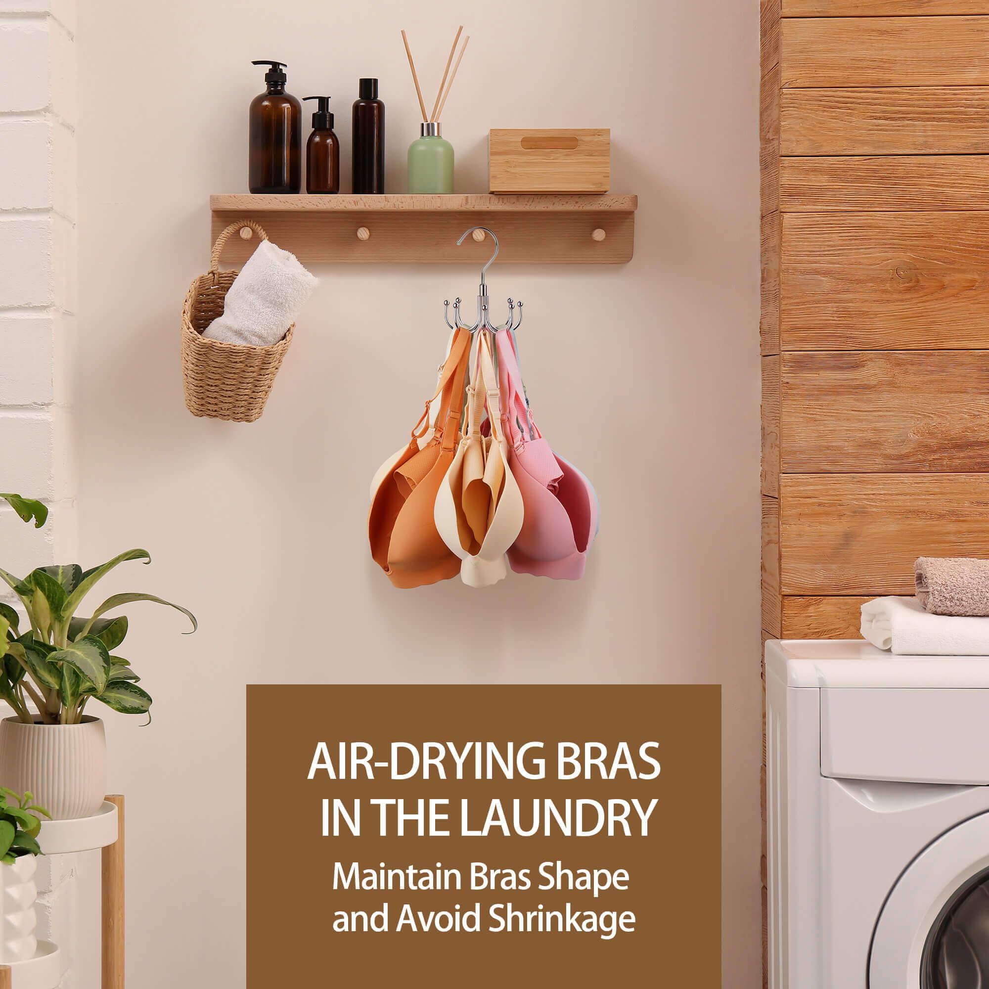24-Capacity Tank Top & Bra Organizer Hanger – Rotating Metal Closet Hanger (Silver)